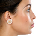 Quilted Stud Earrings Stylish Statement Jewelry