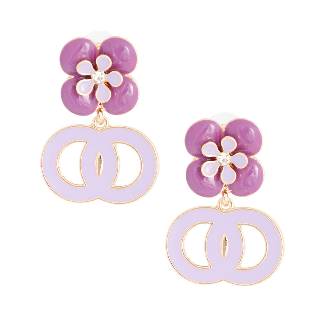 Statement Lavender Blossom Earrings Stylish Floral Jewelry