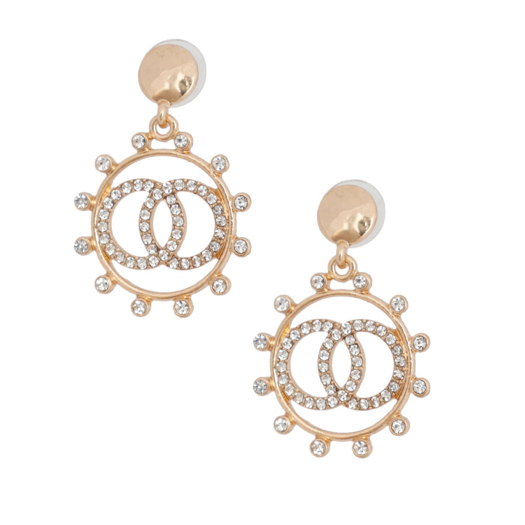 Circle Infinity Gold Earrings Stylish Statement Jewelry