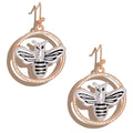 Statement Burnished Metal Bee Earrings – Trendy Fashion Jewelry