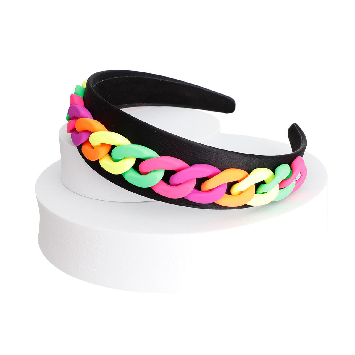 Chain Link Headband Rainbow Stylish Statement Accessory