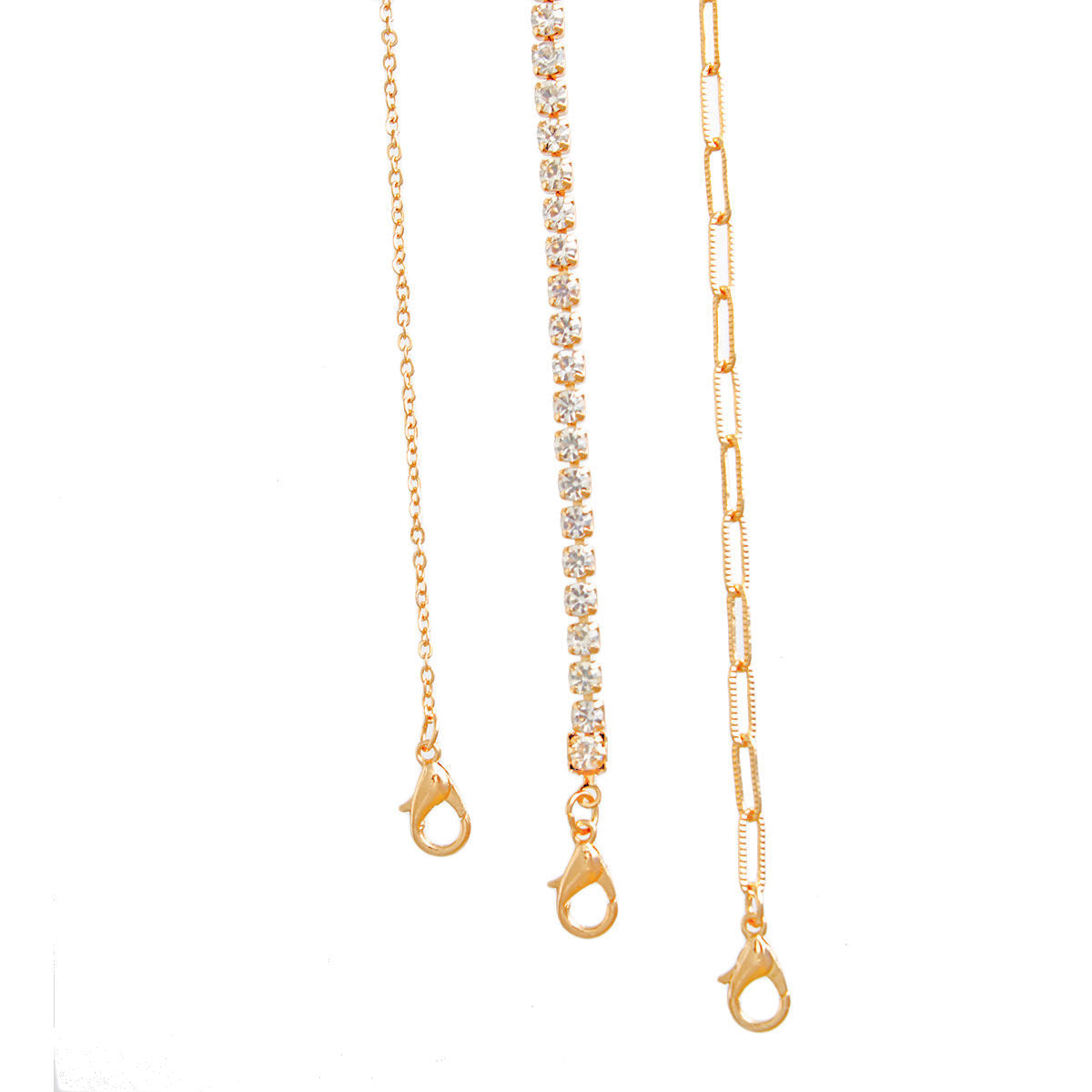 Layered Gold Lock and Key Necklace 3-Layer Stylish Statement Jewelry