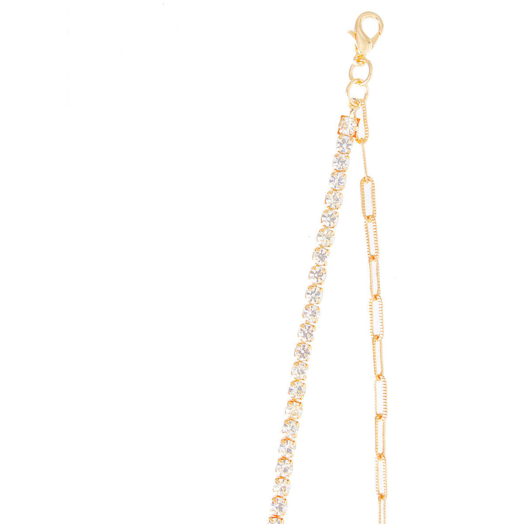 Layered Gold Key Necklace Set 2 Layer Stylish Statement Jewelry