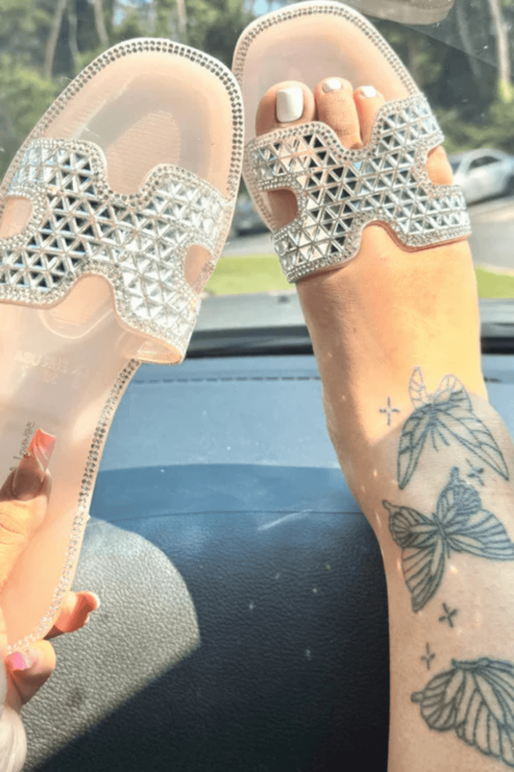 Vegas Luxe Rhinestone Jelly Slides – Sparkly Summer, Vacation & Everyday Glam Sandals