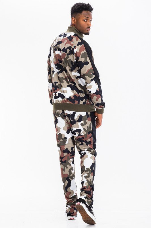 Camo Tracksuit – 2 Piece Streetwear Set – Slim Fit