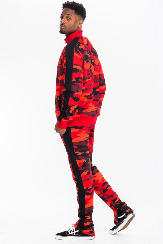 Camouflage Tracksuit Set – Camo Jacket & Jogger Pants