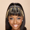 Women’s Head Chain Gold Draped Drop Chains Stylish Statement Jewelry